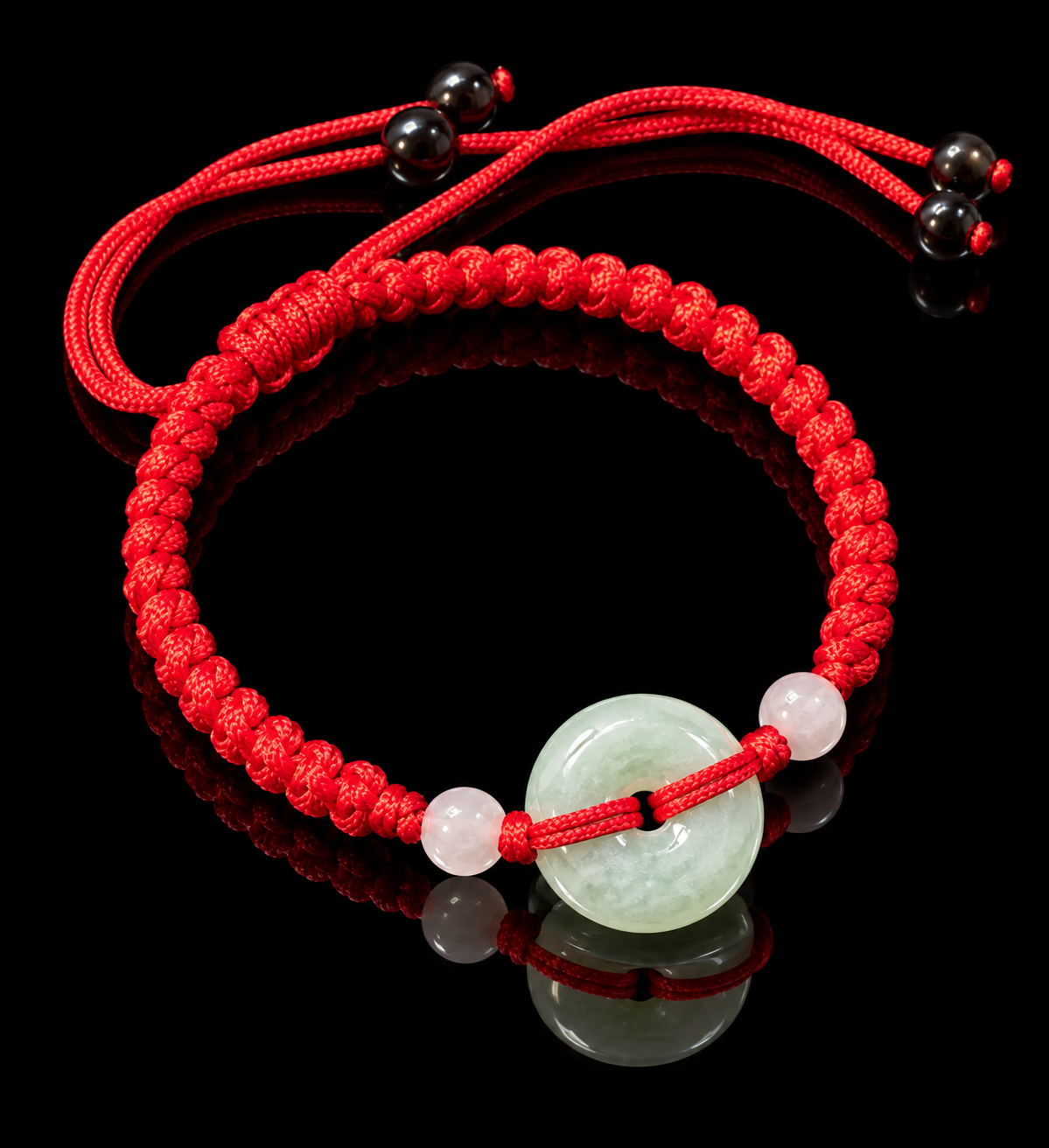 Red Braided Stone Bracelet