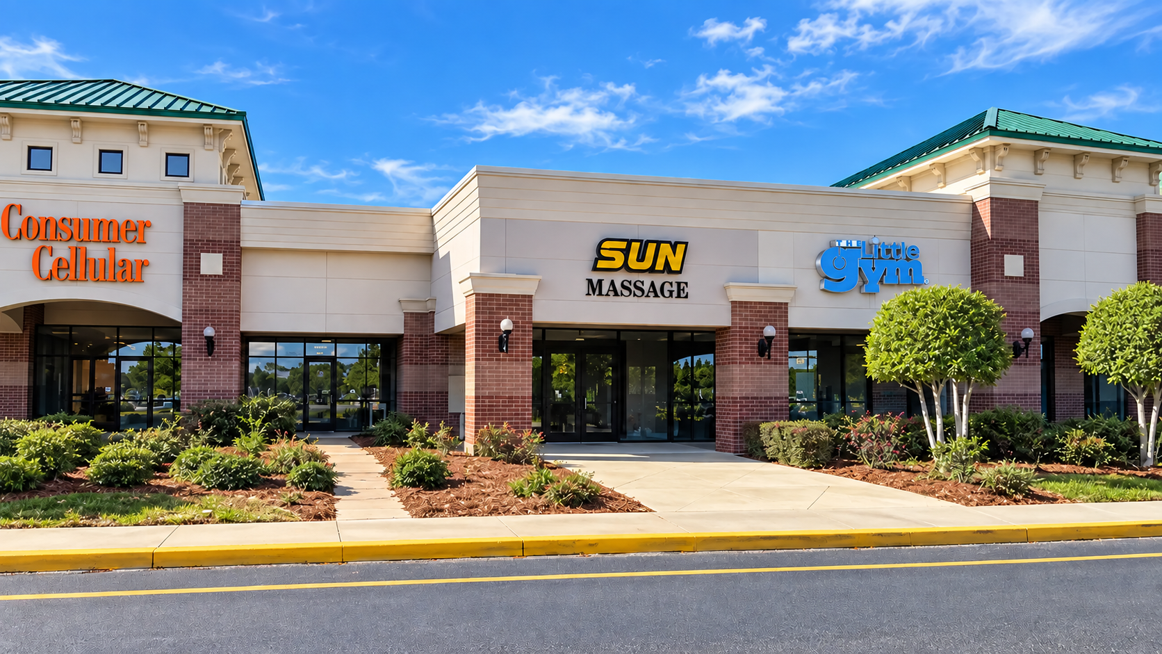 Sun Massage storefront in Lafayette